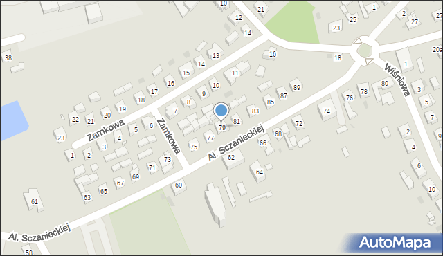 Lwówek, Aleje Sczanieckiej Emilii, 79, mapa Lwówek