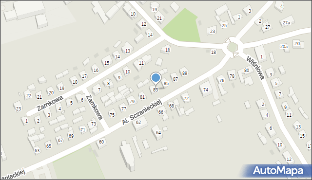 Lwówek, Aleje Sczanieckiej Emilii, 83, mapa Lwówek
