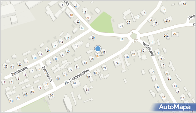 Lwówek, Aleje Sczanieckiej Emilii, 87, mapa Lwówek