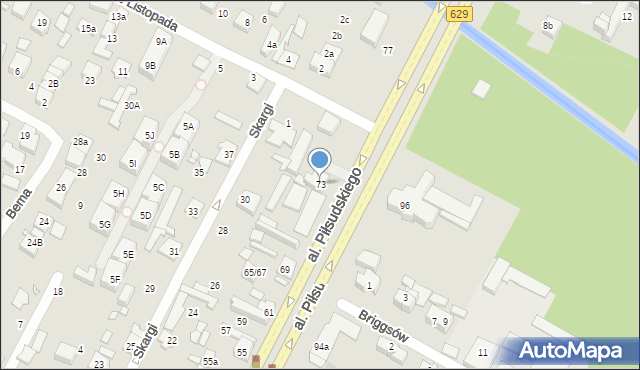 Marki, Aleja Piłsudskiego Józefa, marsz., 73, mapa Marki