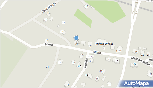 Mława, Altera Wiktora, 10, mapa Mława