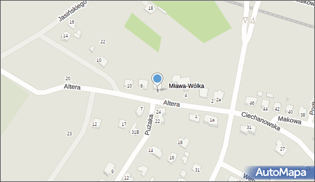 Mława, Altera Wiktora, 6, mapa Mława