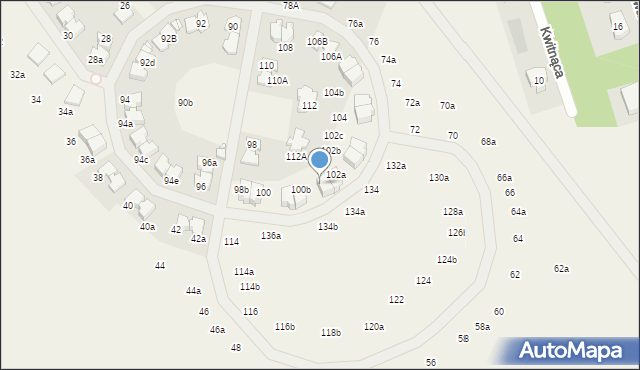 Młochów, Aleja Kasztanowa, 102, mapa Młochów