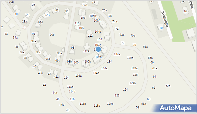 Młochów, Aleja Kasztanowa, 102a, mapa Młochów