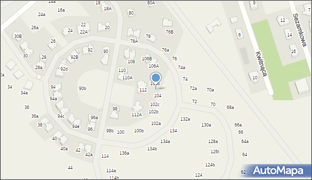 Młochów, Aleja Kasztanowa, 104a, mapa Młochów