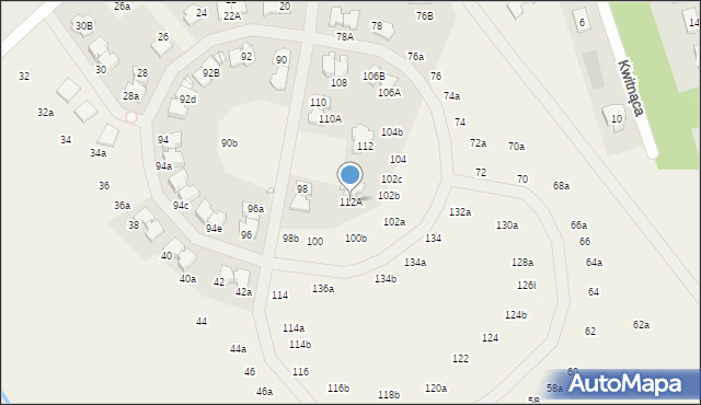 Młochów, Aleja Kasztanowa, 112A, mapa Młochów