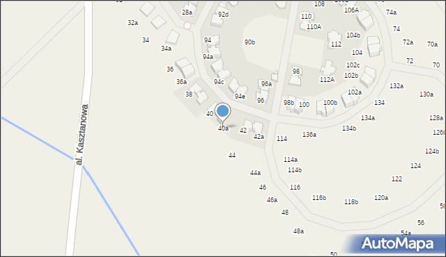 Młochów, Aleja Kasztanowa, 40a, mapa Młochów