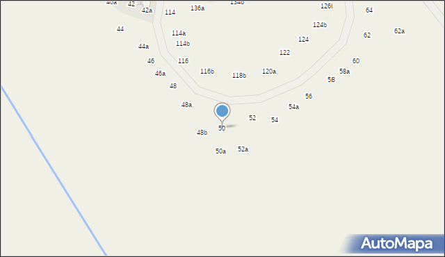 Młochów, Aleja Kasztanowa, 50, mapa Młochów