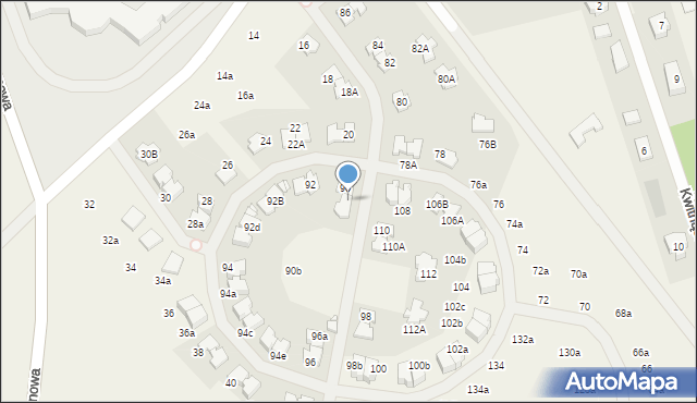 Młochów, Aleja Kasztanowa, 90A, mapa Młochów