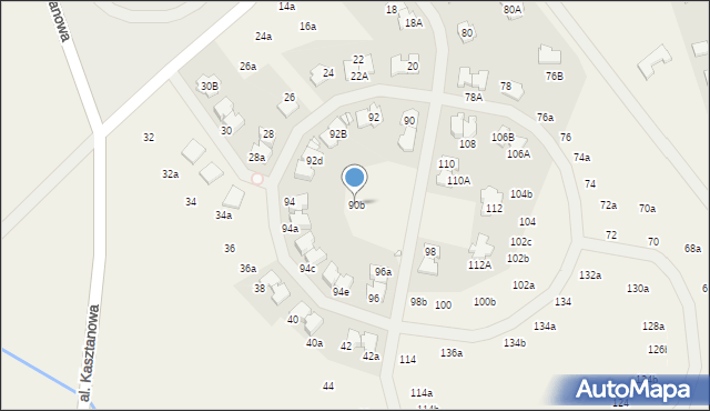 Młochów, Aleja Kasztanowa, 90b, mapa Młochów