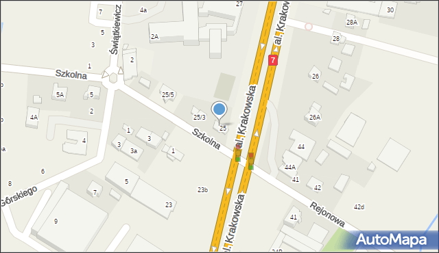 Mroków, Aleja Krakowska, 25/2, mapa Mroków