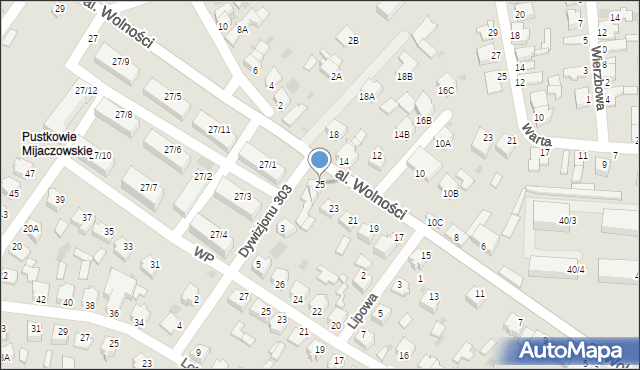 Myszków, Aleja Wolności, 25, mapa Myszków