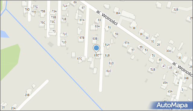 Myszków, Aleja Wolności, 63C, mapa Myszków