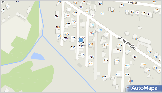 Myszków, Aleja Wolności, 73C, mapa Myszków