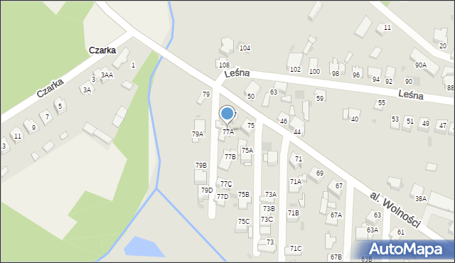 Myszków, Aleja Wolności, 77A, mapa Myszków