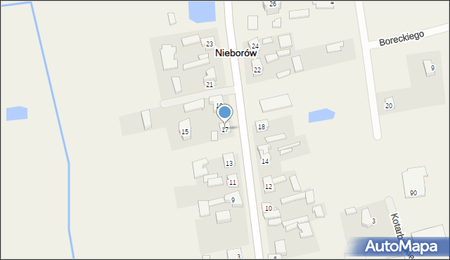 Nieborów, Aleja Legionów Polskich, 17, mapa Nieborów