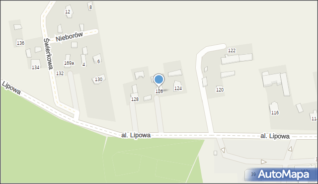 Nieborów, Aleja Lipowa, 126, mapa Nieborów