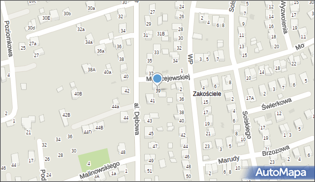 Niepołomice, Aleja Dębowa, 39, mapa Niepołomice