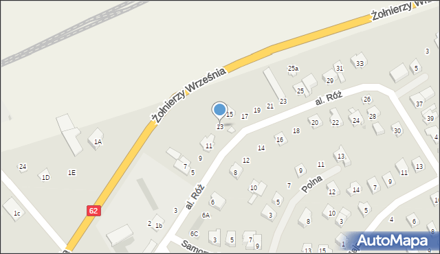 Nowy Dwór Mazowiecki, Aleja Róż, 13, mapa Nowy Dwór Mazowiecki