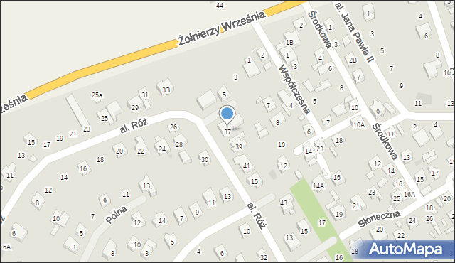 Nowy Dwór Mazowiecki, Aleja Róż, 37, mapa Nowy Dwór Mazowiecki