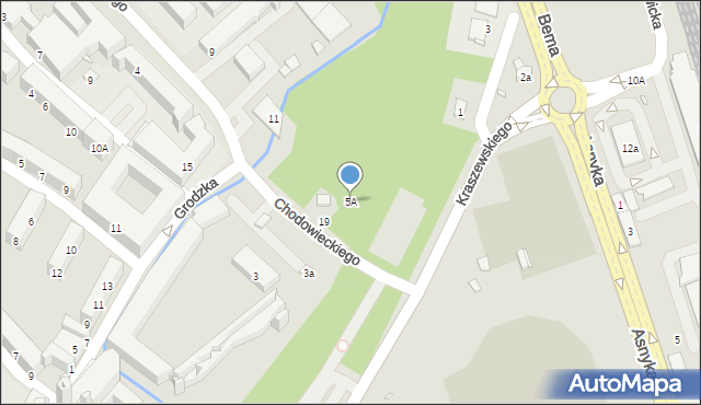 Nysa, Aleja Lompy Józefa, 5A, mapa Nysy