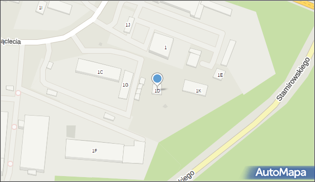 Olkusz, Aleja Tysiąclecia, 1D, mapa Olkusz