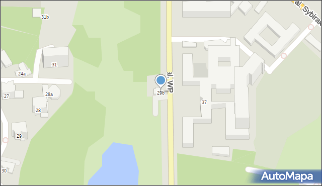 Olsztyn, Aleja Wojska Polskiego, 29b, mapa Olsztyna
