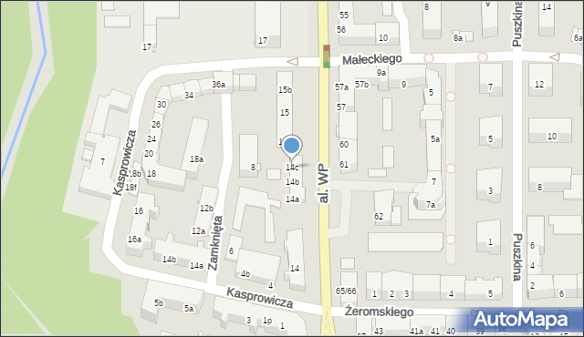 Olsztyn, Aleja Wojska Polskiego, 14c, mapa Olsztyna