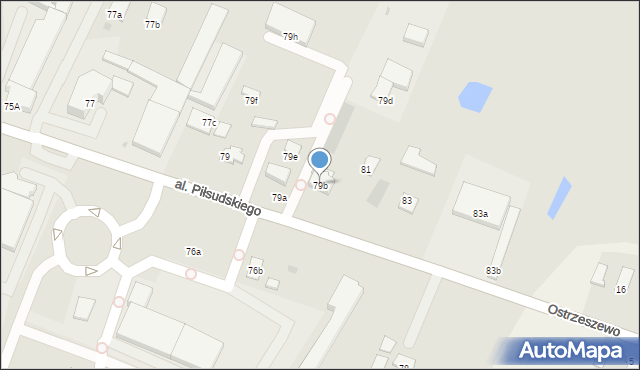 Olsztyn, Aleja Piłsudskiego Józefa, marsz., 79b, mapa Olsztyna