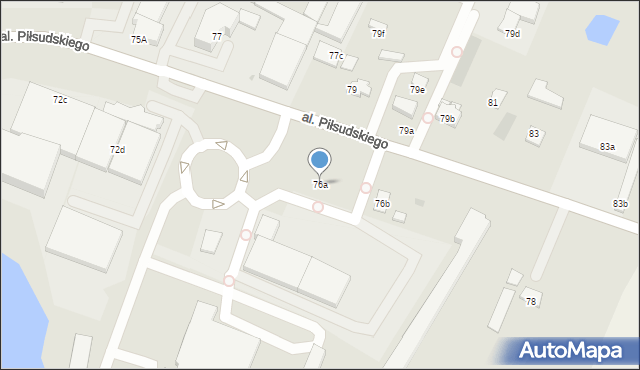 Olsztyn, Aleja Piłsudskiego Józefa, marsz., 76a, mapa Olsztyna