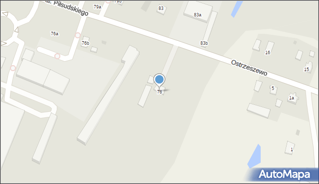 Olsztyn, Aleja Piłsudskiego Józefa, marsz., 78, mapa Olsztyna