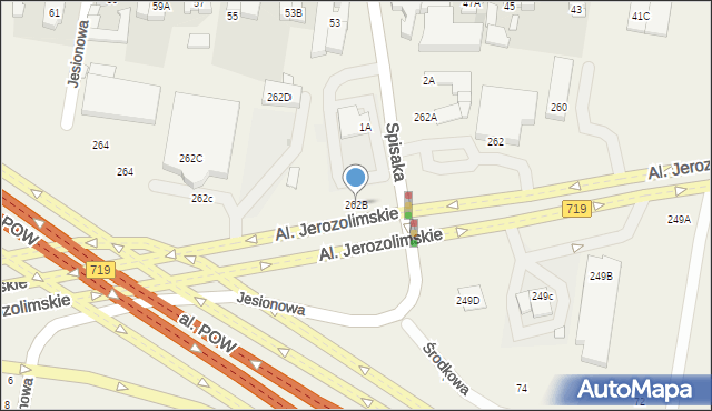 Opacz-Kolonia, Aleje Jerozolimskie, 262B, mapa Opacz-Kolonia