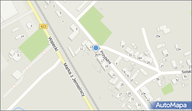 Opole, Aleja Przyjaźni, 15, mapa Opola