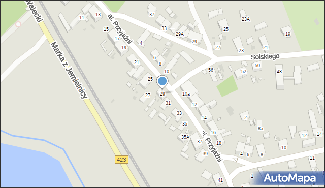 Opole, Aleja Przyjaźni, 29, mapa Opola