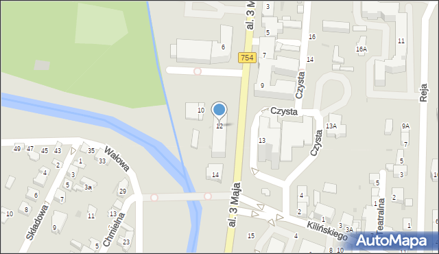 Ostrowiec Świętokrzyski, Aleja 3 Maja, 12, mapa Ostrowiec Świętokrzyski