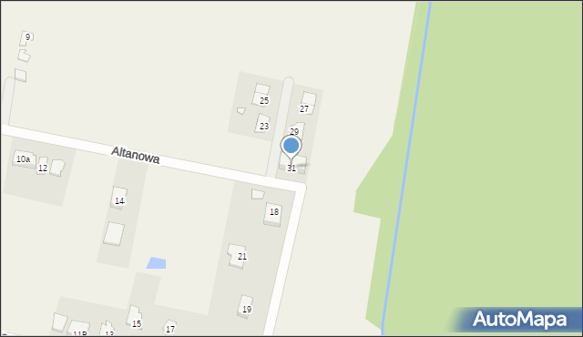 Paczkowo, Altanowa, 31, mapa Paczkowo