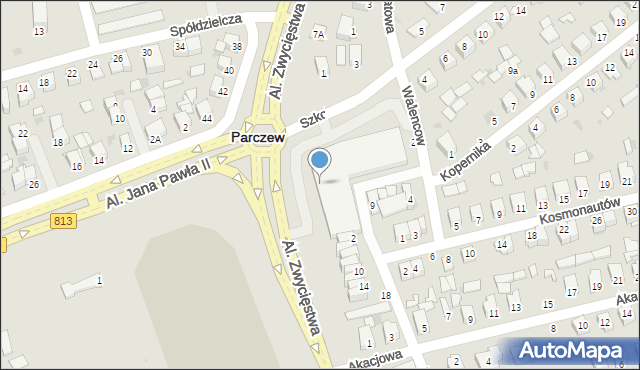 Parczew, Aleje Zwycięstwa, 9, mapa Parczew