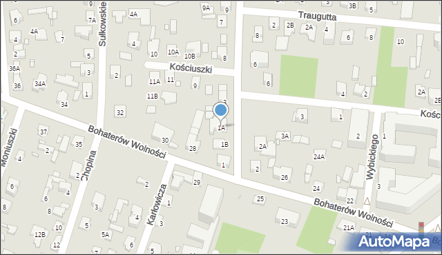Piastów, Aleja Piłsudskiego Józefa, marsz., 1A, mapa Piastów
