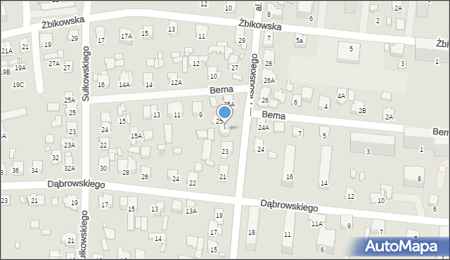 Piastów, Aleja Piłsudskiego Józefa, marsz., 25B, mapa Piastów