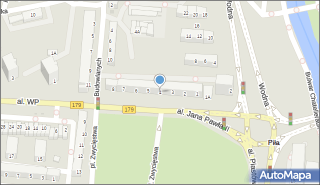 Piła, Aleja Jana Pawła II, 4, mapa Piły
