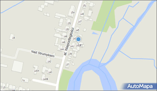 Piła, Aleja Niepodległości, 141B, mapa Piły