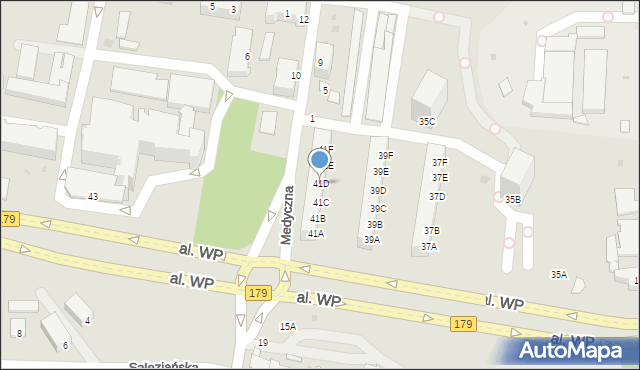 Piła, Aleja Wojska Polskiego, 41D, mapa Piły