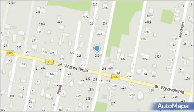 Pilawa, Aleja Wyzwolenia, 200, mapa Pilawa