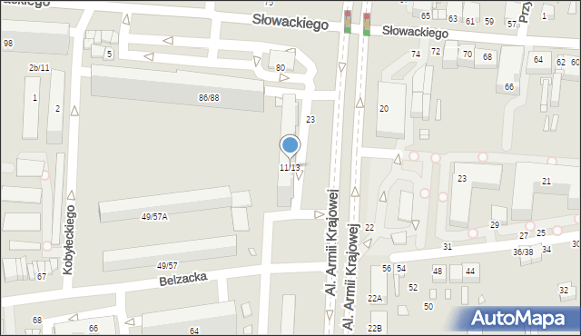 Piotrków Trybunalski, Aleja Armii Krajowej, 11/13, mapa Piotrków Trybunalski