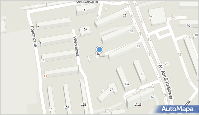 Piotrków Trybunalski, Aleja Armii Krajowej, 33B, mapa Piotrków Trybunalski