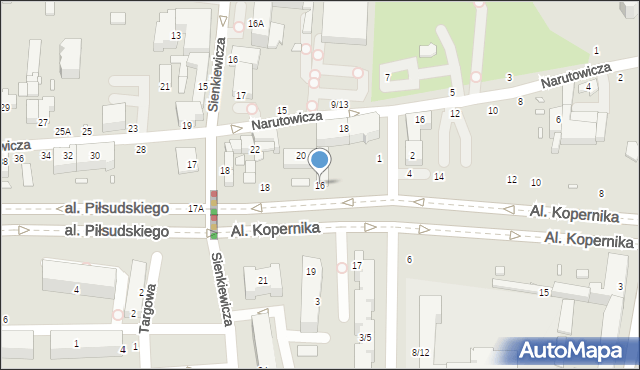 Piotrków Trybunalski, Aleje Kopernika Mikołaja, 16, mapa Piotrków Trybunalski