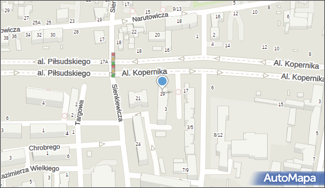 Piotrków Trybunalski, Aleje Kopernika Mikołaja, 19, mapa Piotrków Trybunalski