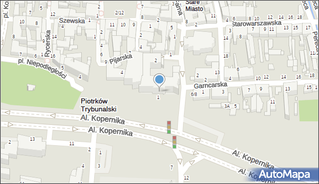 Piotrków Trybunalski, Aleje Kopernika Mikołaja, 6, mapa Piotrków Trybunalski