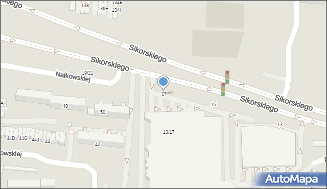 Piotrków Trybunalski, Aleje Sikorskiego Władysława, gen., 17, mapa Piotrków Trybunalski