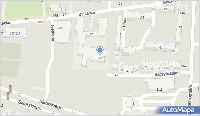 Piotrków Trybunalski, Aleje Sikorskiego Władysława, gen., 18/20, mapa Piotrków Trybunalski